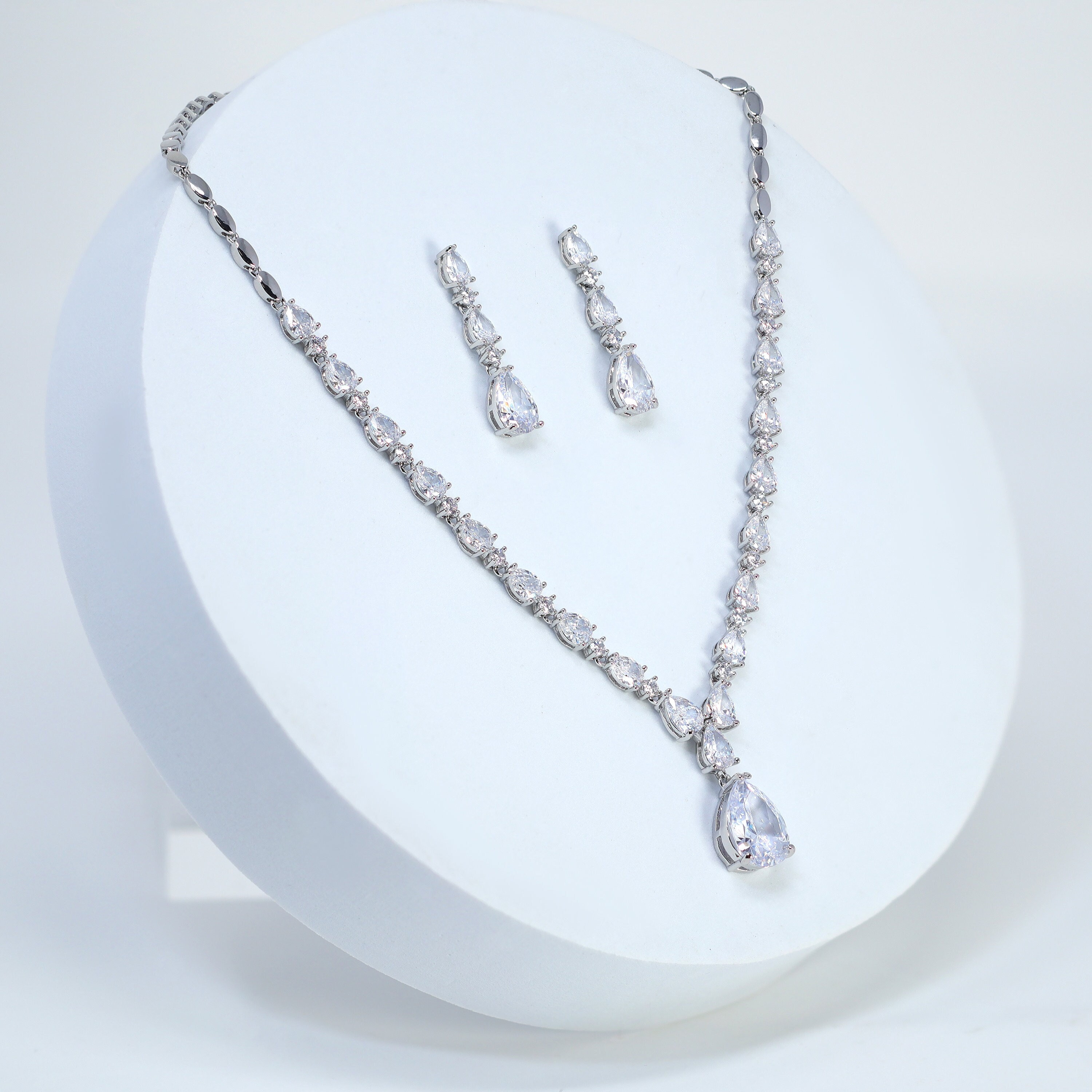 Orecchini In Cristallo Austriaco Trasparente: Goccia Singola In - Foto 4