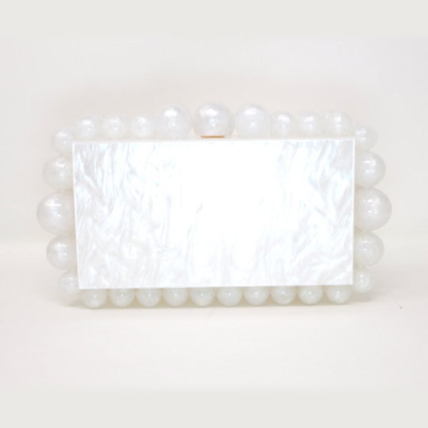 Acrylic Shimmering Bling Wedding Bag, Statement Bag, Evening Clutch, Wedding Clutch, Bridal Clutch, Bridal Cross body bag.