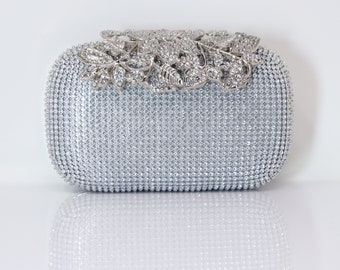 期間限定値下げsilver crystal heart clutch Heart Designer Crystal Bridal Clutch Purse Valentine Bag