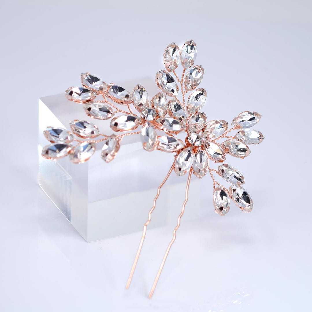 ?Bridal Swarovski CrystalMesh Hair Pins/Accessory hermione-harbutt-dewdrop-  main image 2