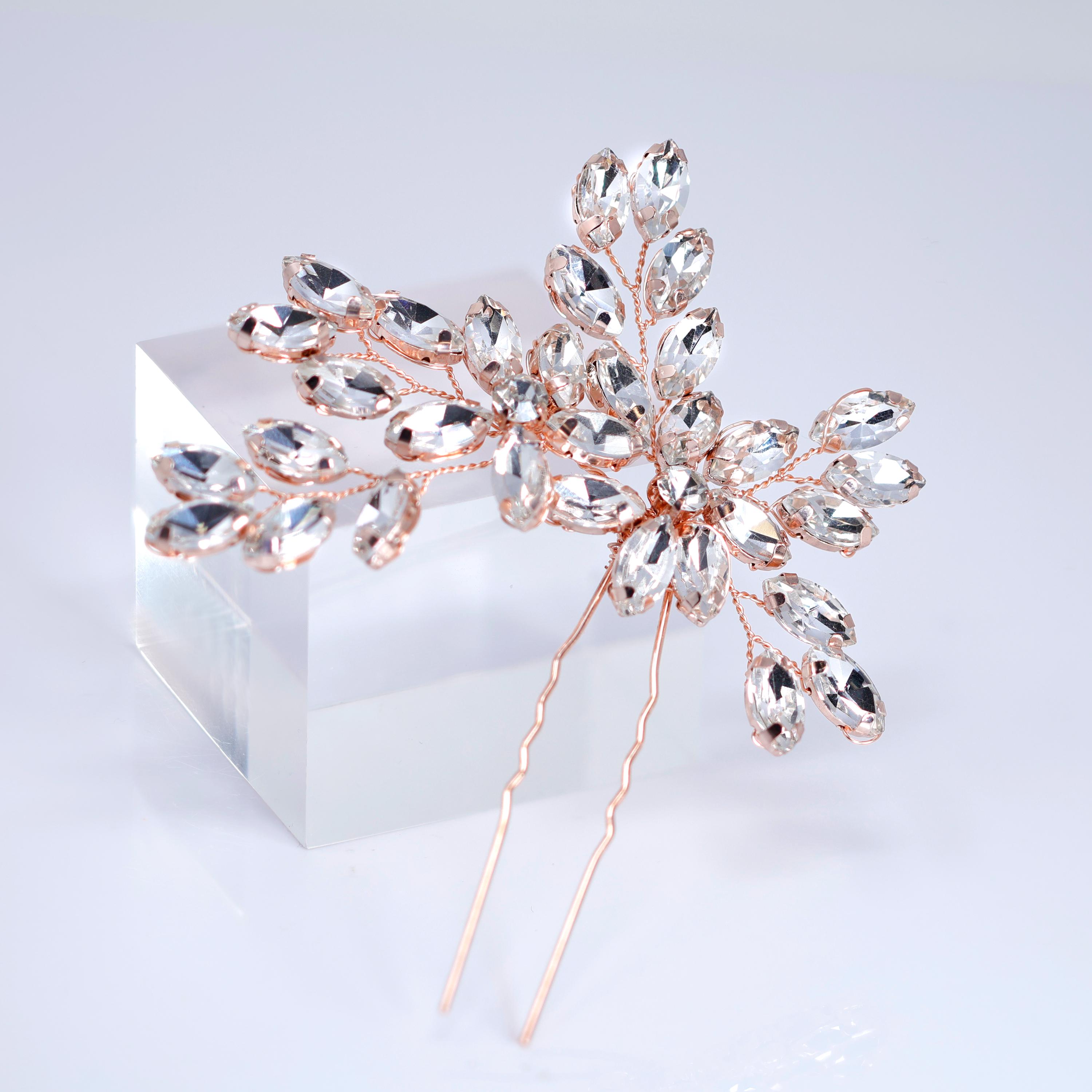 Elegant Brooch or Hair clip  Swarovski Crystal Embellished Jeweled Hair Pin - Etsy main image 4