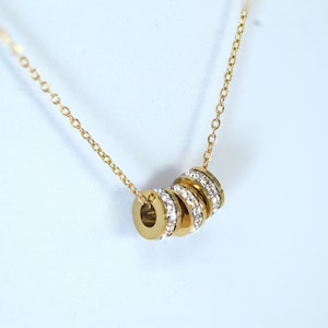Eternity 3 Circle Necklace • Infinity Necklace • Minimalist Jewelry • Linked Circles Necklace • Connected Circles • Interlocking Rings