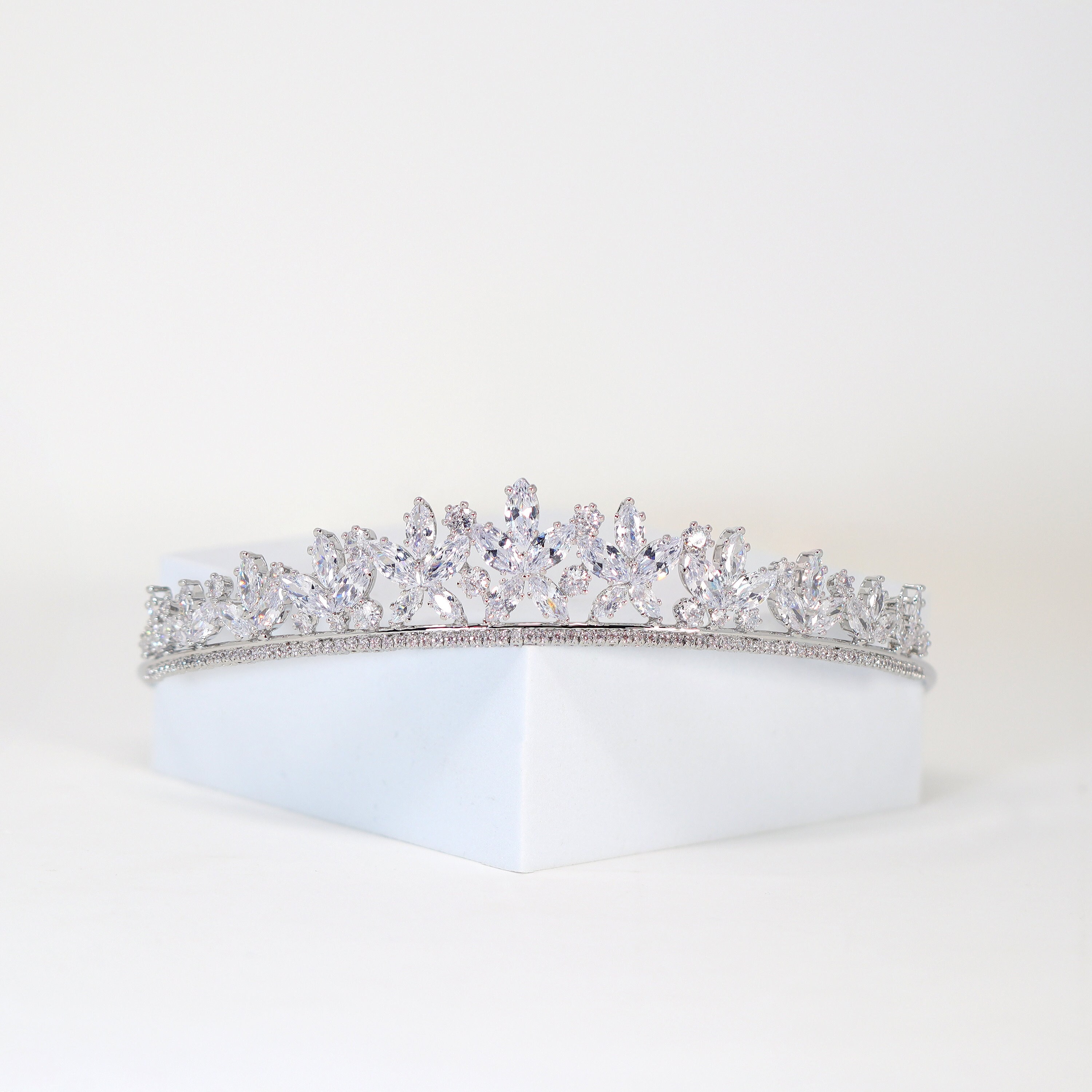 Diadème de mariage Swarovski feuilles florales