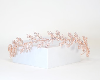Swarovski Crystals Vine Leaves Headpiece, Hair Vine Headband, Bridal Hair Vine, Rhinestone Headband, Delicate Headband, Hair accessories.