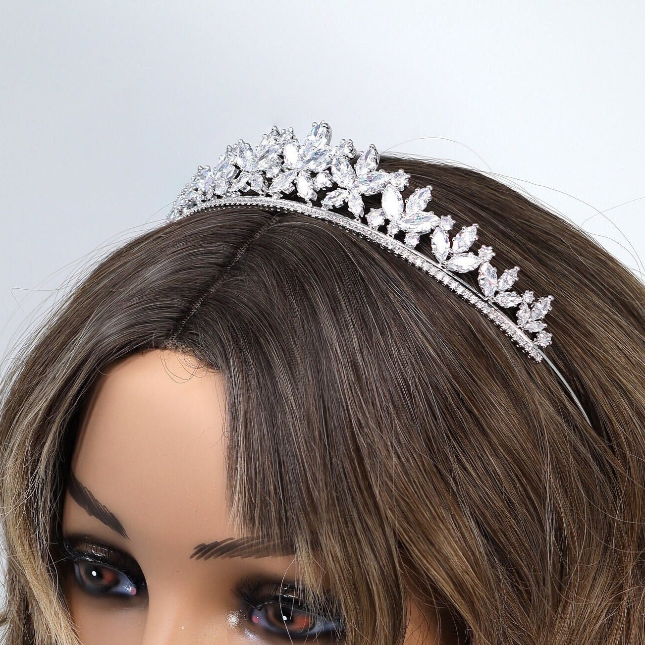 Diadème de mariage Swarovski feuilles florales