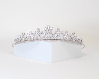 Swarovski wedding tiara, bridal crown tiara, Floral crystal wedding tiara, crystal bridal tiara, crystal wedding crown, tiara bride