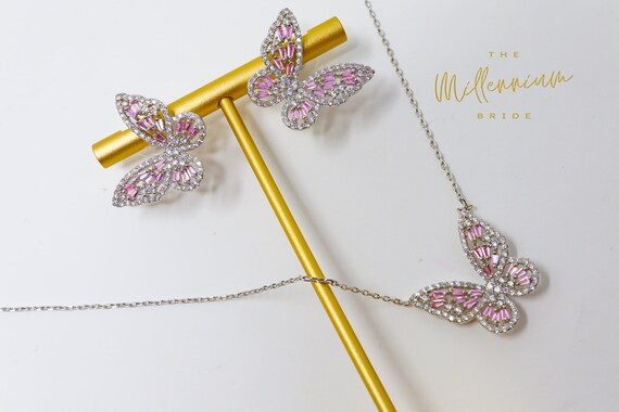 Swarovski butterfly deals ring set