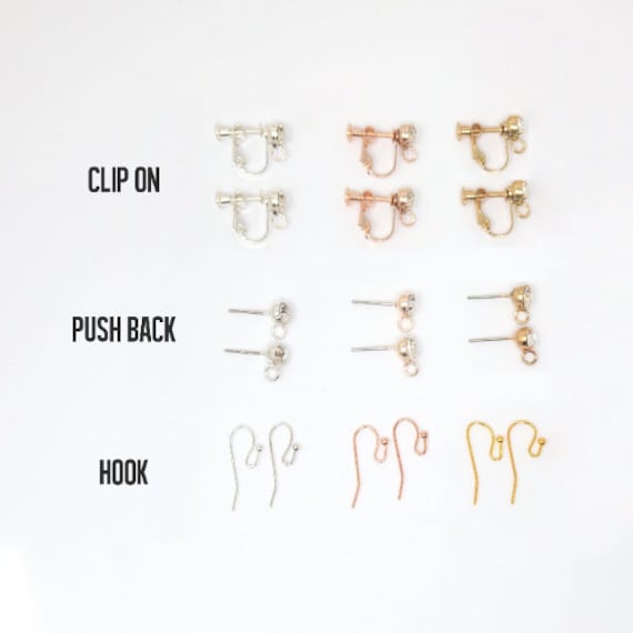 ASH'S CHOICE Clip On Earrings, 6 Pairs Hypoallergenic 14K Goldpated Non