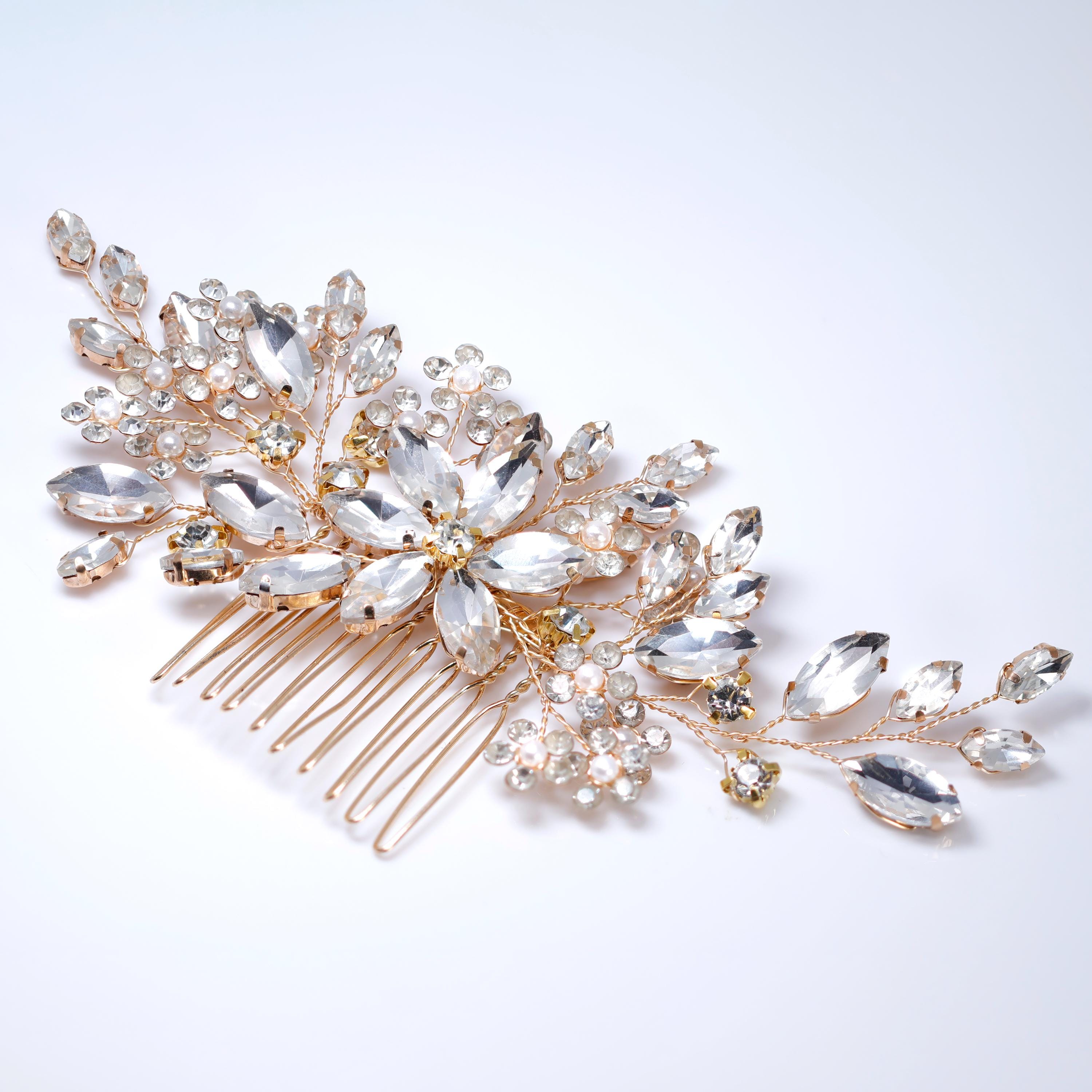 Gold Diamond Hair Clip - Etsy