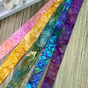 The Stay-All-Day Headband, Hair Ribbon, No Slide, No Pinch, No Squeeze, Comfortable, Adjustable, Batik bright colorful fabric