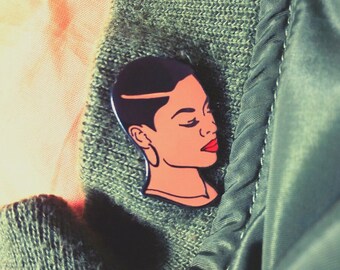 Custom enamel pin - hat pins - jacket pins - enamel pin - black girl magic - custom lapel pin - lapel pin - black girl pin - short hair