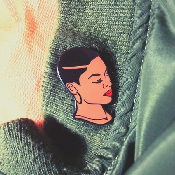 Custom enamel pin - hat pins - jacket pins - enamel pin - black girl magic - custom lapel pin - lapel pin - black girl pin - short hair