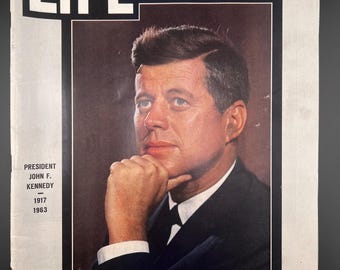Par de revistas vintage Life - Cobertura do assassinato e funeral de JFK
