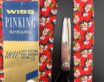 Tesoura de picotar vintage Wiss - Caixa original com ação de rolamento de esferas