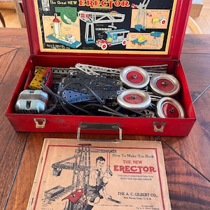 Vintage Erector Set 6 1/2 electric engine set, circa 1938