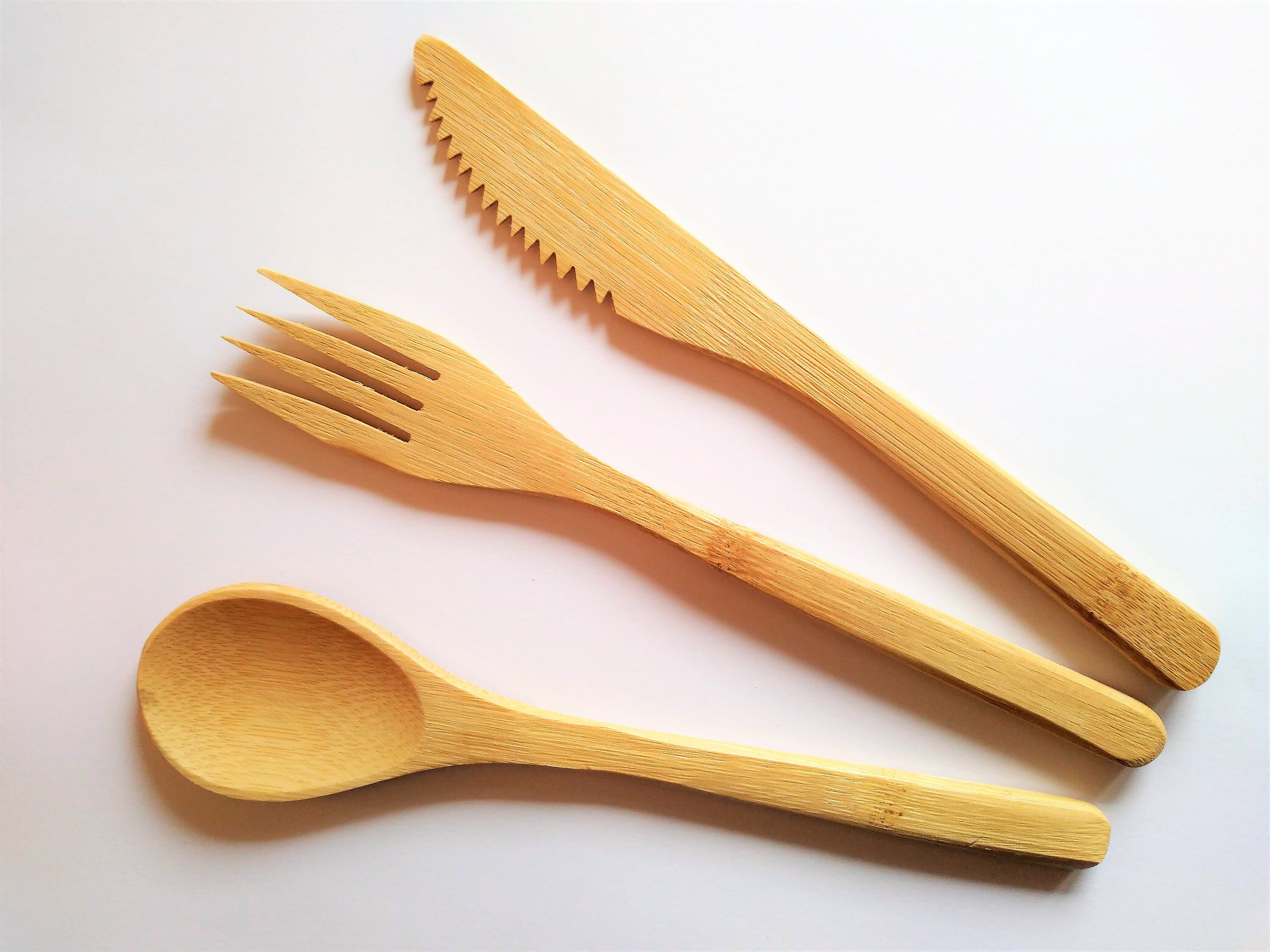 Cutlery & Knives Home & Living Recyclable Set of 3 Covered Green Bamboo