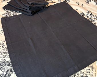 Black Cotton dinner napkins