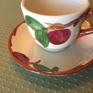 Two Apple Vintage cups and saucers by Franciscan