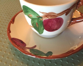 Two Apple Vintage cups and saucers by Franciscan