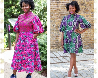 CAMILLE DRESS - UK Sizes 8 - 26 - A choice of two hem lengths -  In partnership with Janome - Paper Sewing Pattern by Dovetailed