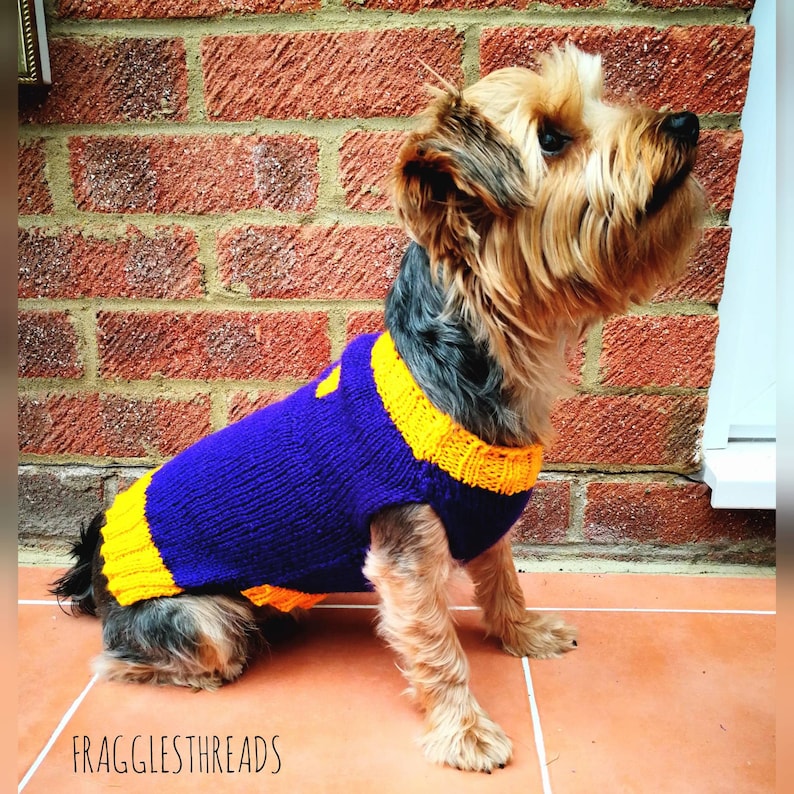 Personalised Dog Jumper Choose Letter and Colours XS-XXL over 30 colours with or without harness hole image 3