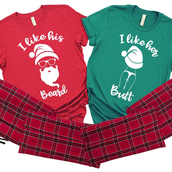Funny Couples Christmas Pajamas Etsy
