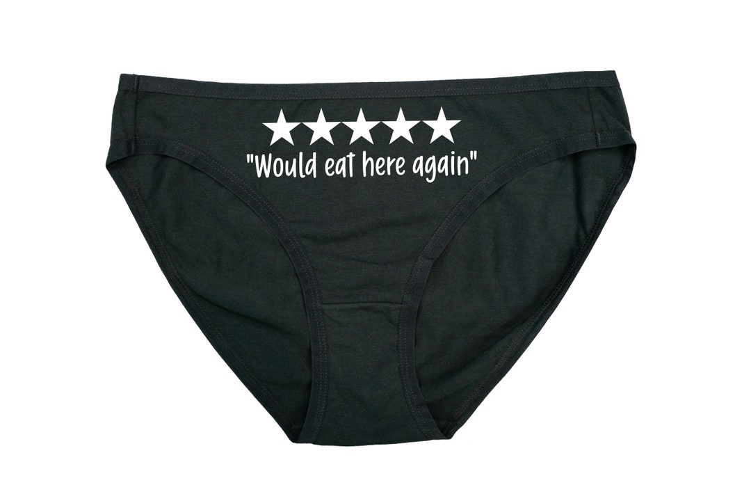 5 Stars Would Eat Here Again Funny Panties for Her Dirty Valentine's