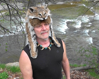 Bobcat fur hat