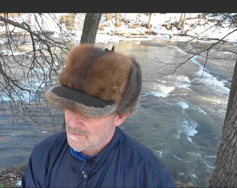 Muskrat Fur Bomber Alaskan Hat | Etsy
