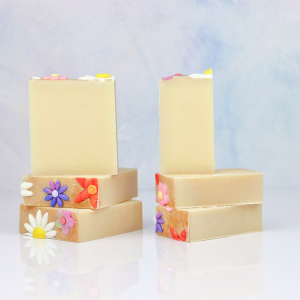 Flower Milk PRE-ORDER, Cold Process Soap, Soap Artist, Goat's Milk Soap, Velvet Bubble Shop, Flower Soap, Nourishing, Artisan Soap, Handmade