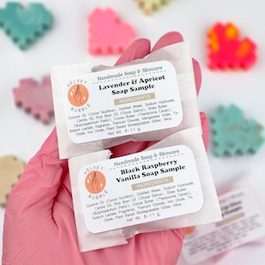 Cold Process Soap Samples, Mini Soaps, Mini Sample Soaps, Shea Butter Soap, Soap Favors, Samplers, Handcrafted Soap, Palm Free, Hand Soap