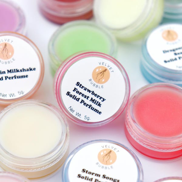 Solid Perfume Samples, 5 grams,  Read Description!!, Perfume Balm, Sample Perfume, Stocking Stuffers, Favors, Birthday Favors, Bridal Shower