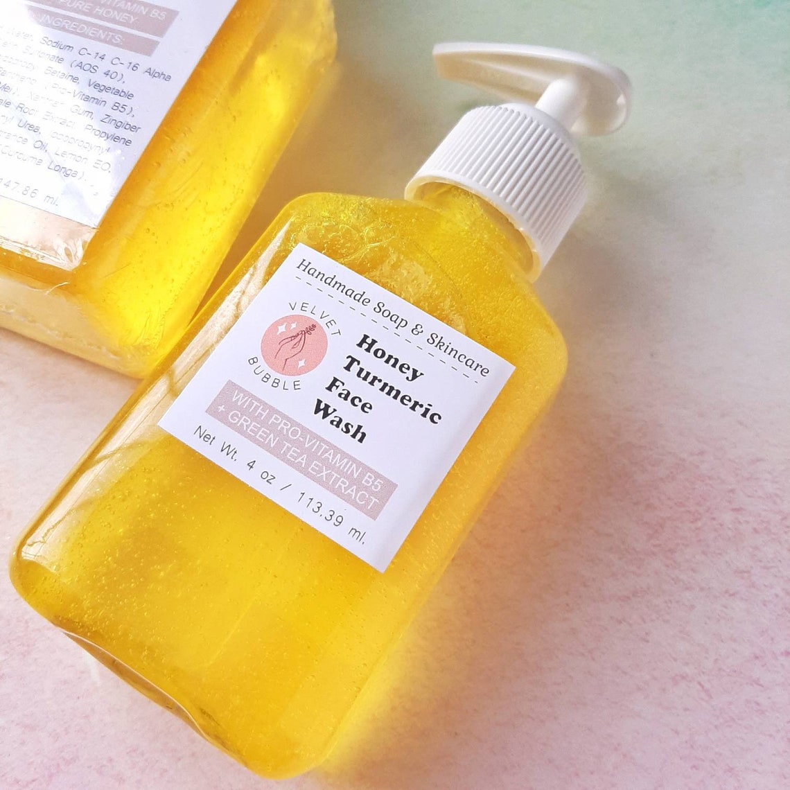 Honey Turmeric Face Wash Honey Face Wash Face Cleanser Etsy