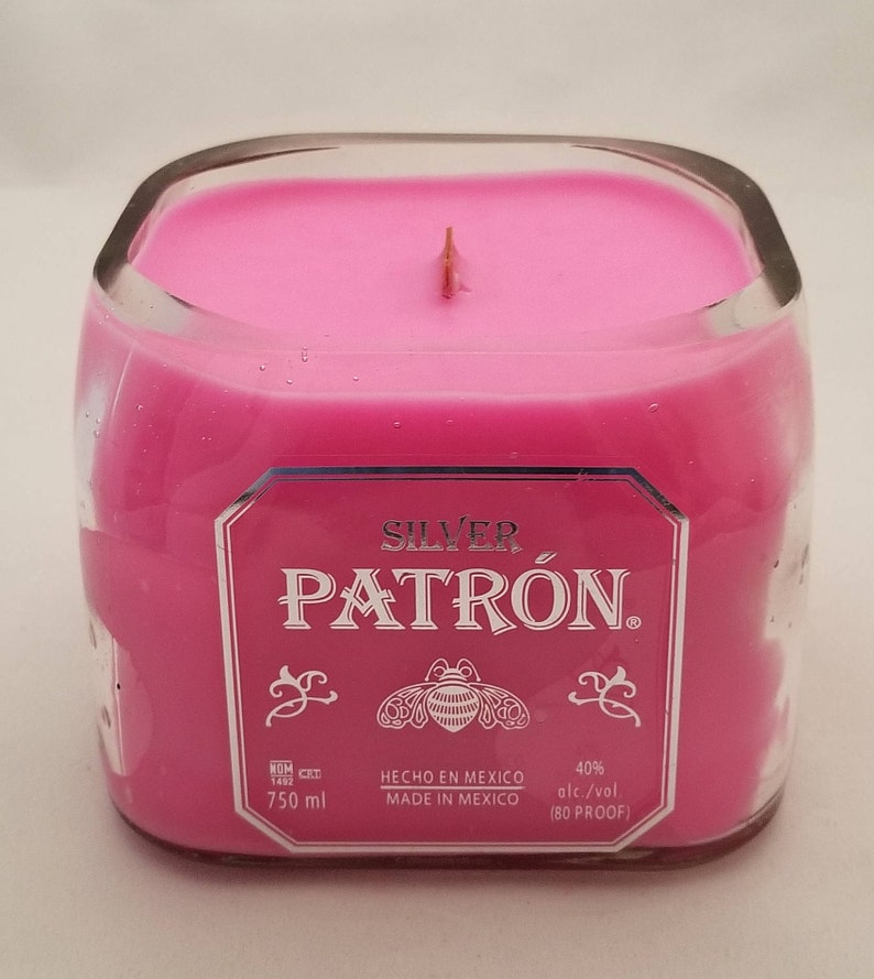 Patron Tequila Recycled Bottle Candle Etsy