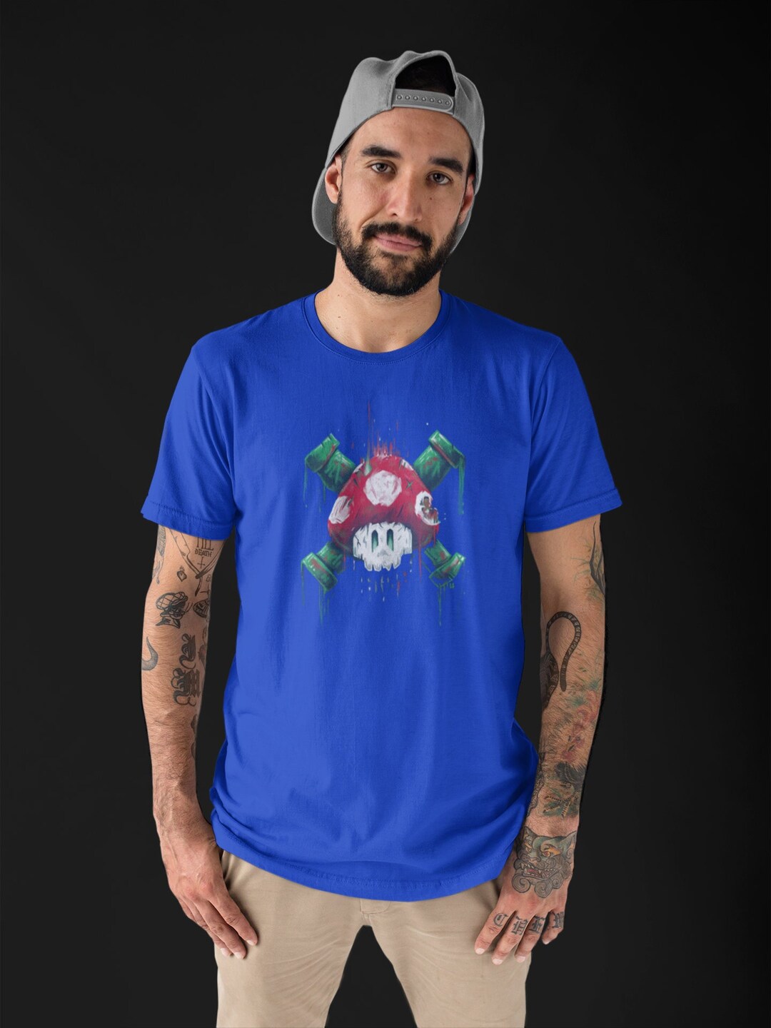 Super Mario Vintage Mushroom X Tshirt Etsy