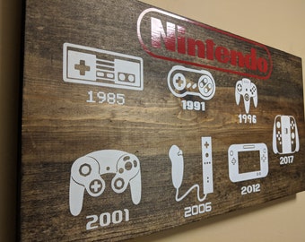 Wooden Nintendo Inspired Plaque