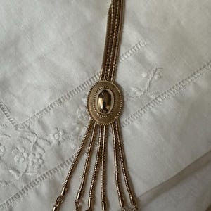 Collier lariat doré