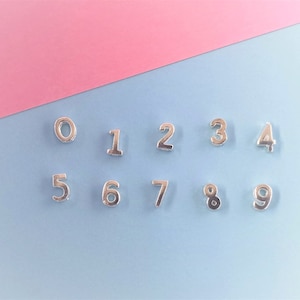 925 sterling silver Number Spacer/ s925 Silver Figure Numbers Beads/ Bracelet Digital Spacers/ Jewelry supply
