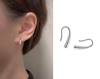 1 pair 925 Sterling Silver Ear Hook/ Water Drop Ear Wire Simplest Earring Jewelry supply