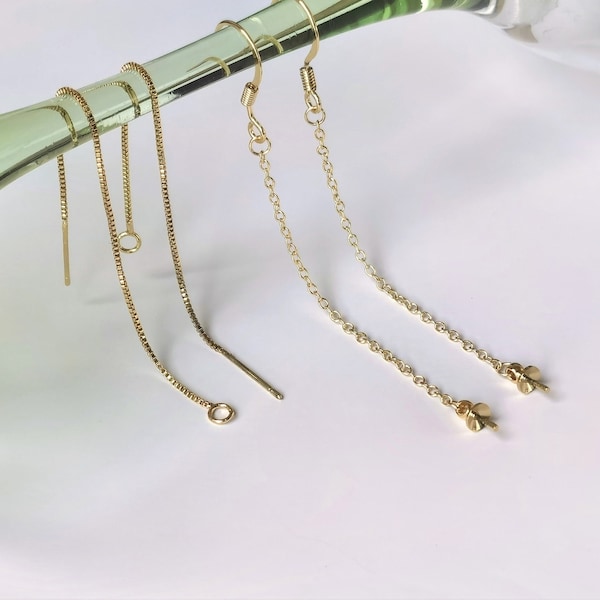 Chain Thread Earring Hooks Etsy