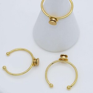 Base de bague spinner plaquée or 14 carats – Fabrication de bijoux DIY Fidget