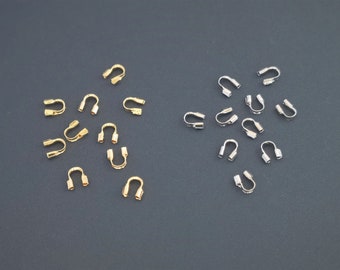 10pcs Horse Shoe Buckle/ U Line Vachette Clasp End Closure/ Thin wire thread can go through/ Jewelry Supply