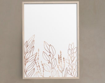 Gold Floral Wall Art - Etsy