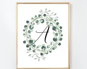 black white ink initial drawing Multiple sizesFREE SHIPPING* hand drawn monogram art Custom letter art nursery wall letter decor