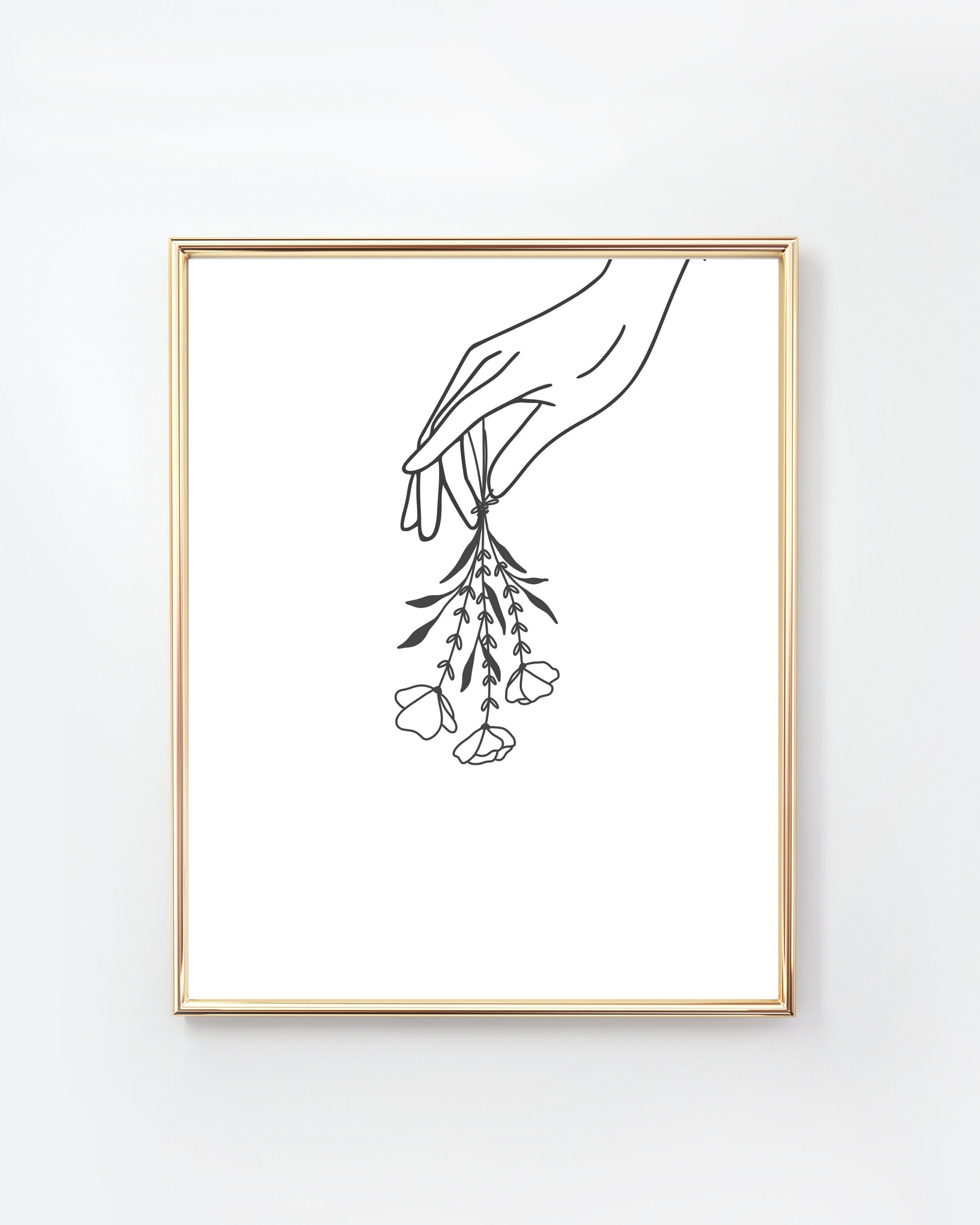 Art Print/ PRINTABLE ART/ Hands Flowers/ Flower Dainty/ Wall | Etsy