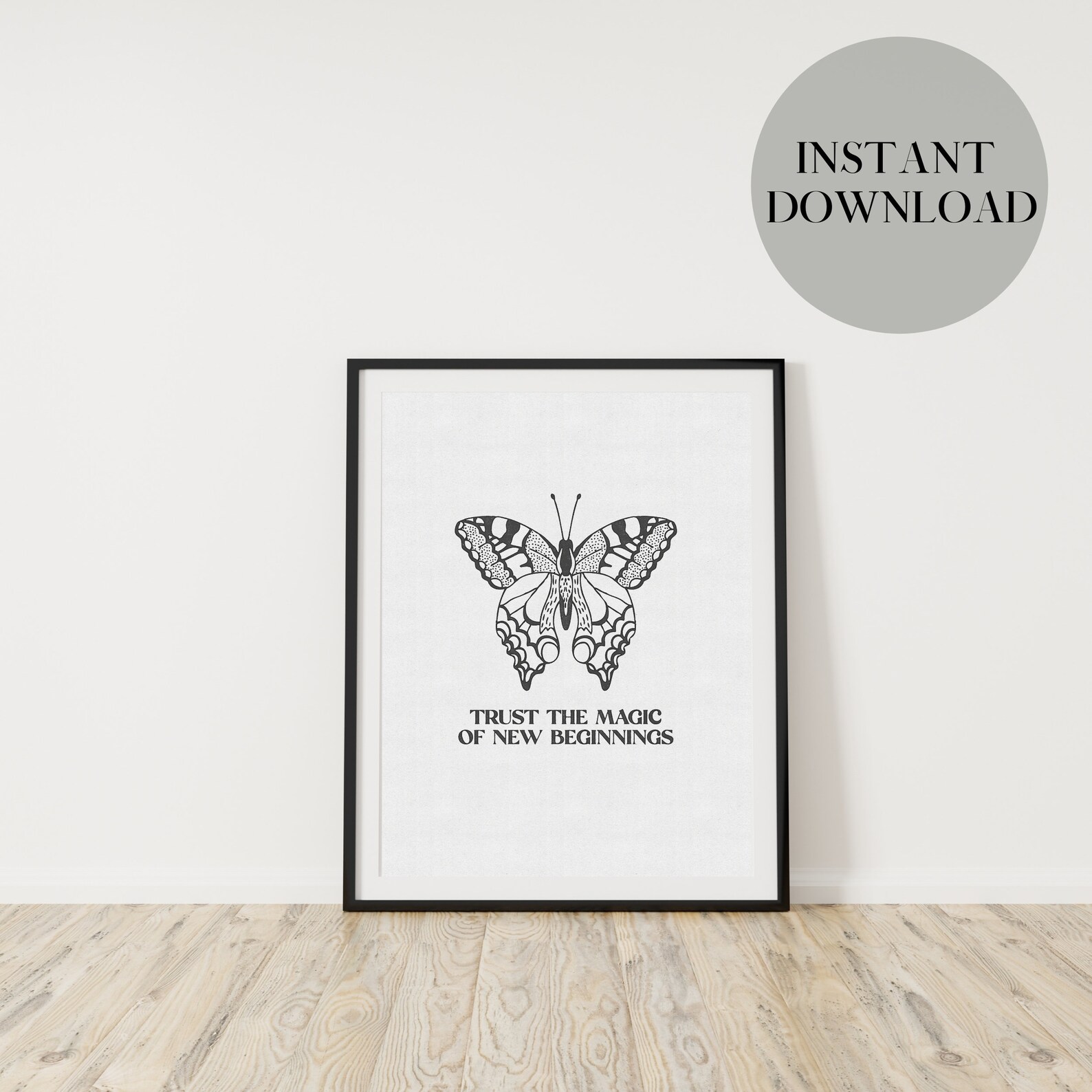 Butterfly Printable Wall Art Inspirational Quote Print | Etsy