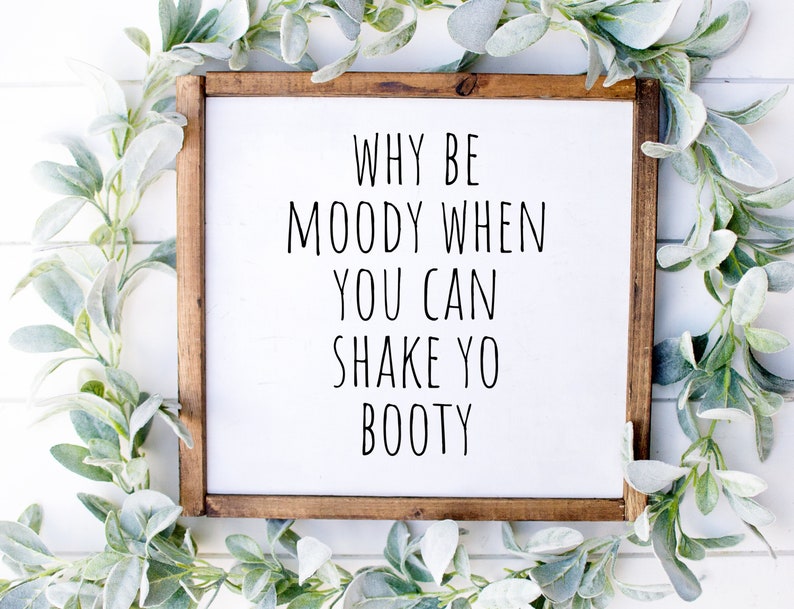 Shake Yo Booty Art Print Good Vibes PRINTABLE ART Simple Word Art Monochrome Wall Art Printable Poster