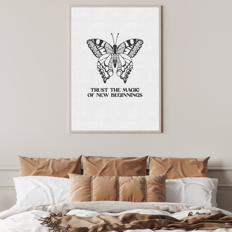Butterfly Printable Wall Art Inspirational Quote Print | Etsy