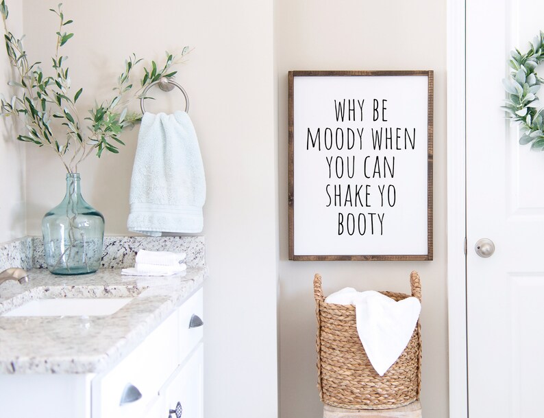 Shake Yo Booty Art Print Good Vibes PRINTABLE ART Simple Word Art Monochrome Wall Art Printable Poster