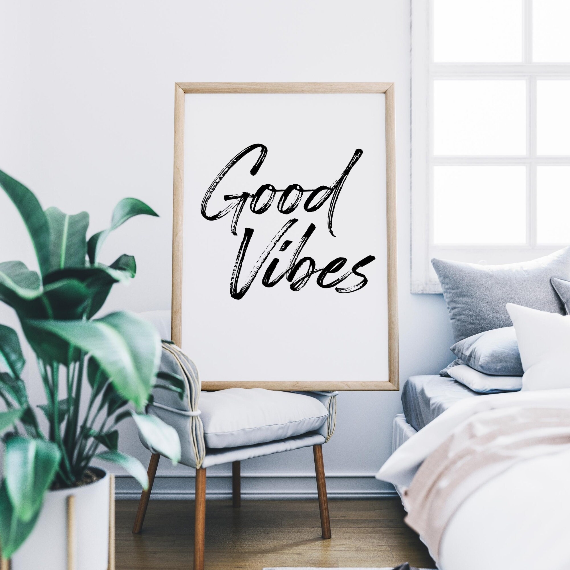 Good Vibes Only Printable Wall Art Quote Prints Typography Etsy